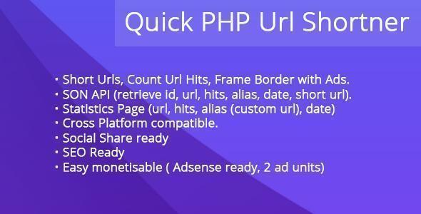 Quick PHP Url Shortner platform